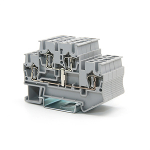 Bloque de terminales de carril DIN de jaula de abrazadera de resorte de 2 capas de doble capa - Product Image 3