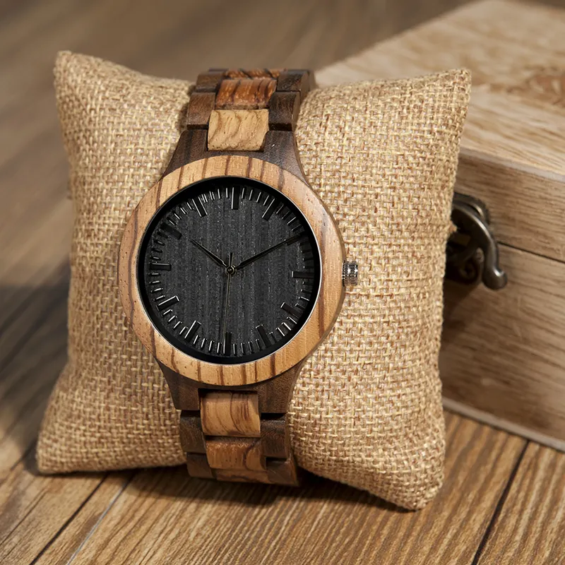 Fábrica new Japan Movt Projetar Seu Próprio Relógio de madeira Dos Homens relógios De pulso de Luxo relógios para homens e mulheres