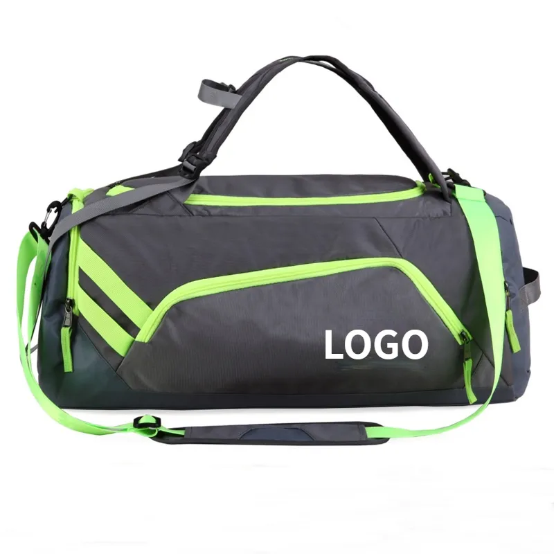 Bolso de viaje para hombre, bolsa de deporte con logotipo personalizado, duffle, redondo, ripstop