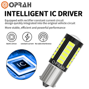Oprah 3156 3157 หลอดไฟ LED 3157 สัญญาณไฟ LED 5630 33smd Led T20 Ba15s Led 24 V 1157 Ba15s P21w Led CANbus ไฟเลี้ยว - Product Image 6