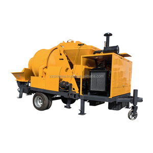 Pompa dizel pompalar makinesi ile mikser beton mikser ile 30m 3/h 40m 3/h römork beton pompası - Product Image 4