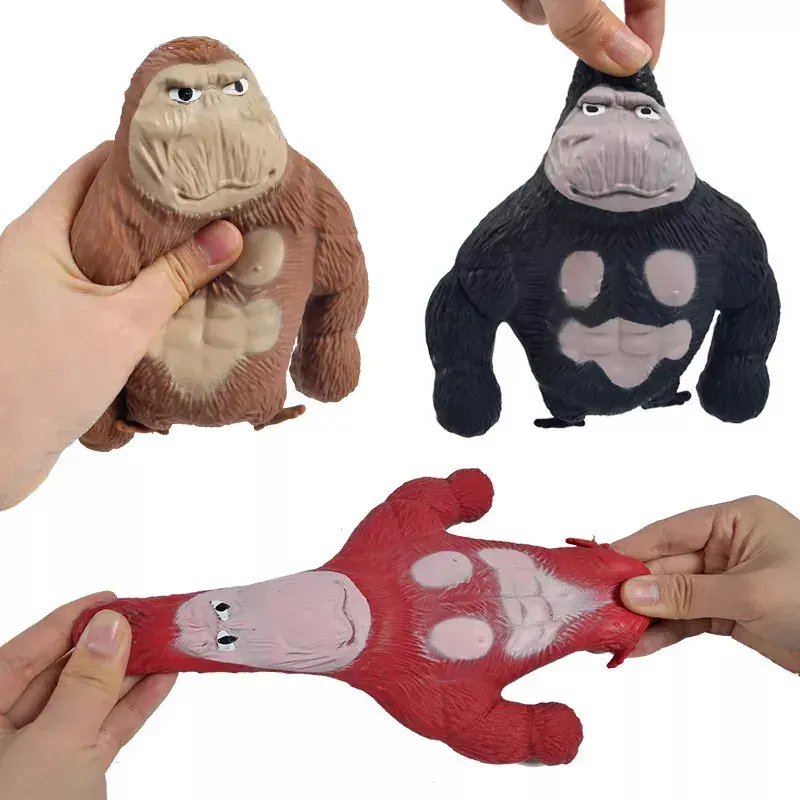 Soododo Venta caliente Diseño novedoso Animal Gorill Stretch Toy Anti Stress Squeeze Toys Descompresión Gorila