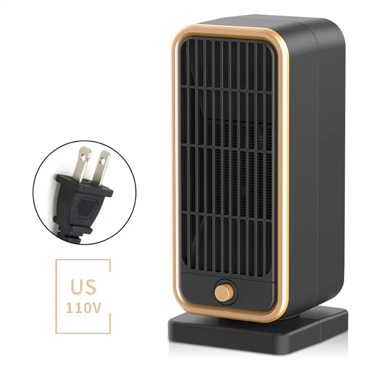 Radiateur ménager 500W, protection contre la surchauffe, Thermostat, ventilateur électrique Portable pour l'intérieur, le bureau, la maison