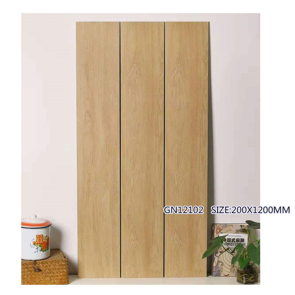 Fujian artificial villa glazed porcelain Wood tiles building materials From factory 200x1200mm
