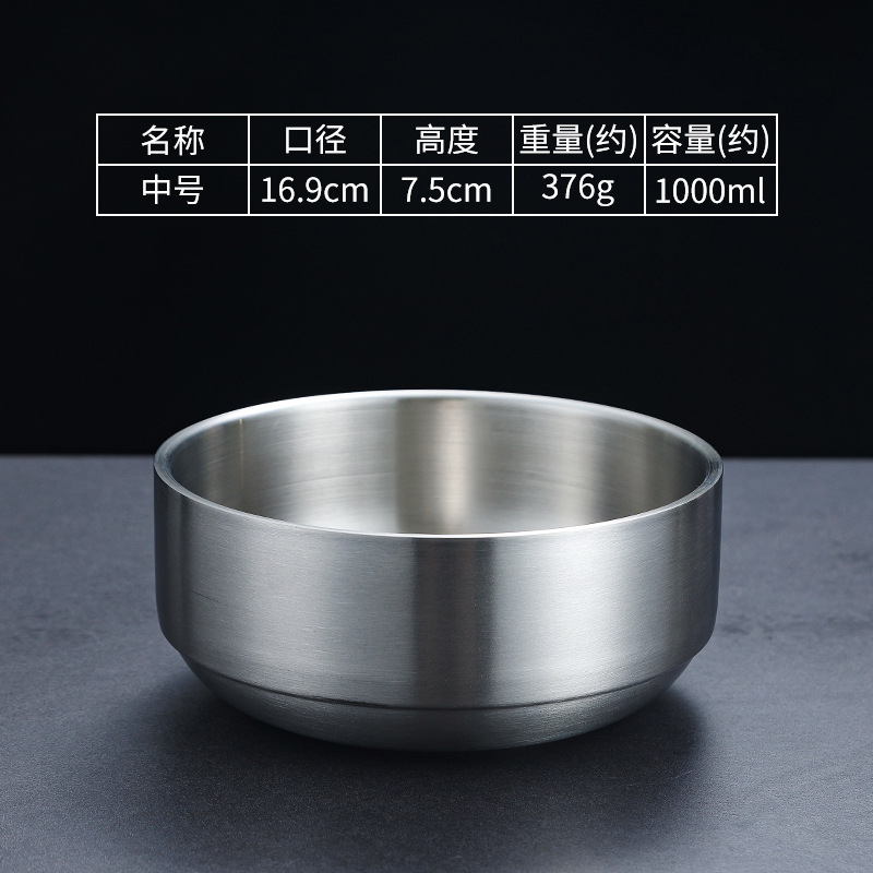 17cm Korean-style soup bowl (silver)