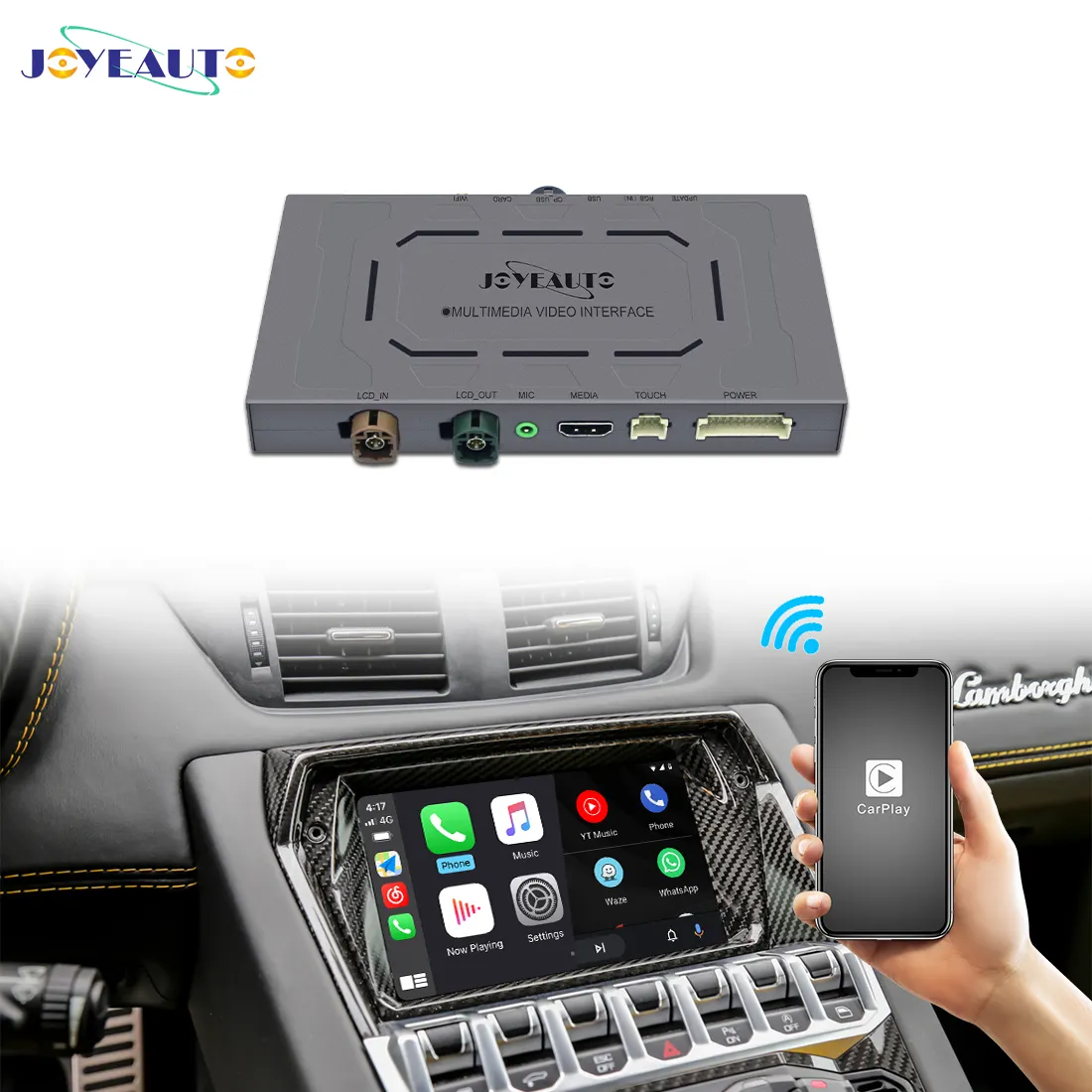 Joyeauto wireless per apple carplay interfaccia automatica Android per 2011-2020Lamborghini MMI 3G con schermo a specchio per telecamera retromarcia