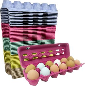 Tùy chỉnh có thể tái chế phân hủy sinh học khay trứng giấy chất lượng bột giấy các tông khay trứng dùng một lần - Product Image 5
