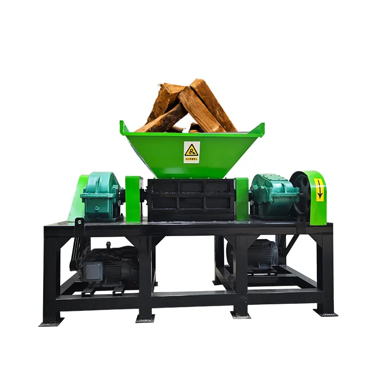 Macchine per il riciclaggio di rifiuti di plastica e frantoi per legno di scarto domestico a doppio asse