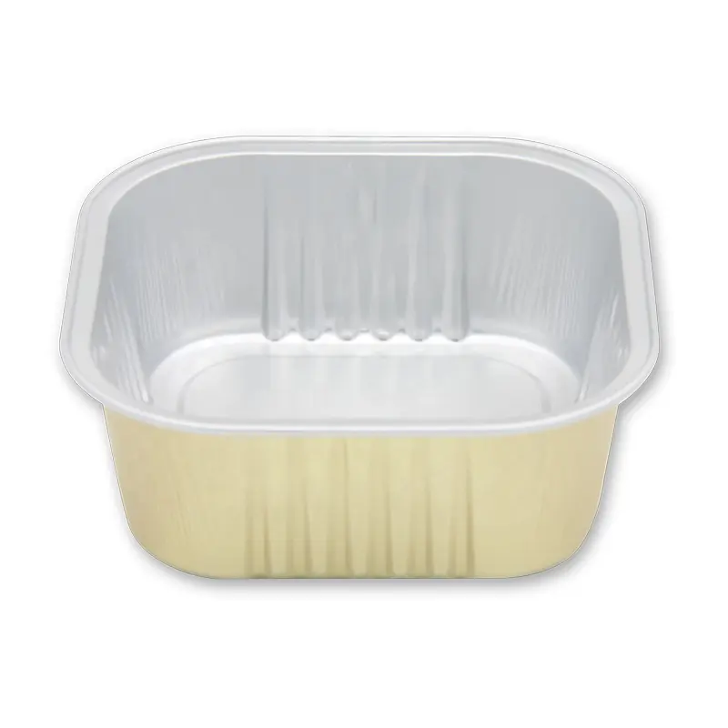 300ml nhôm bánh pan dùng một lần vuông lò microwave thực phẩm cheesecake container không có nắp