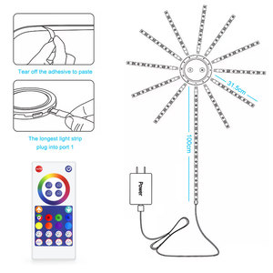 Shenzhen Factory Tuya Smart WiFi Firework Wall RGB-IC 195 <strong>LED</strong> Ambient Light With APP Remote Control PST-FW120 - Product Image 5