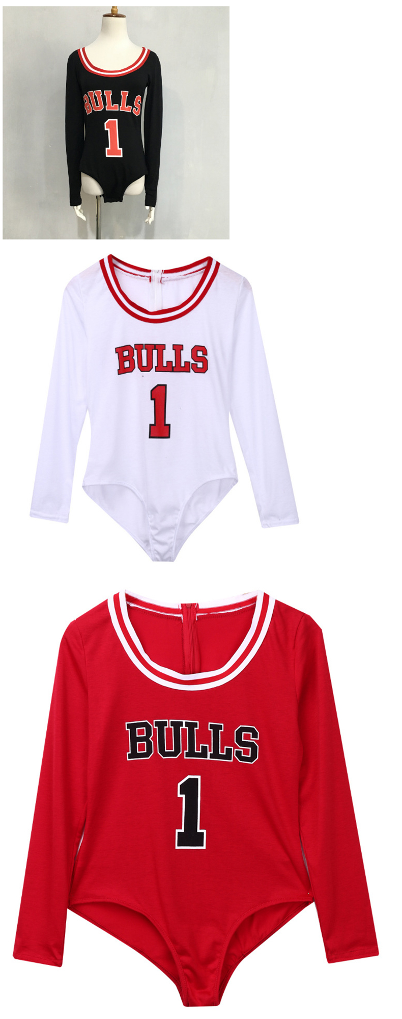 Factory direct hot sale knitting long sleeve o-neck printed bodycon bottom Jumpsuit