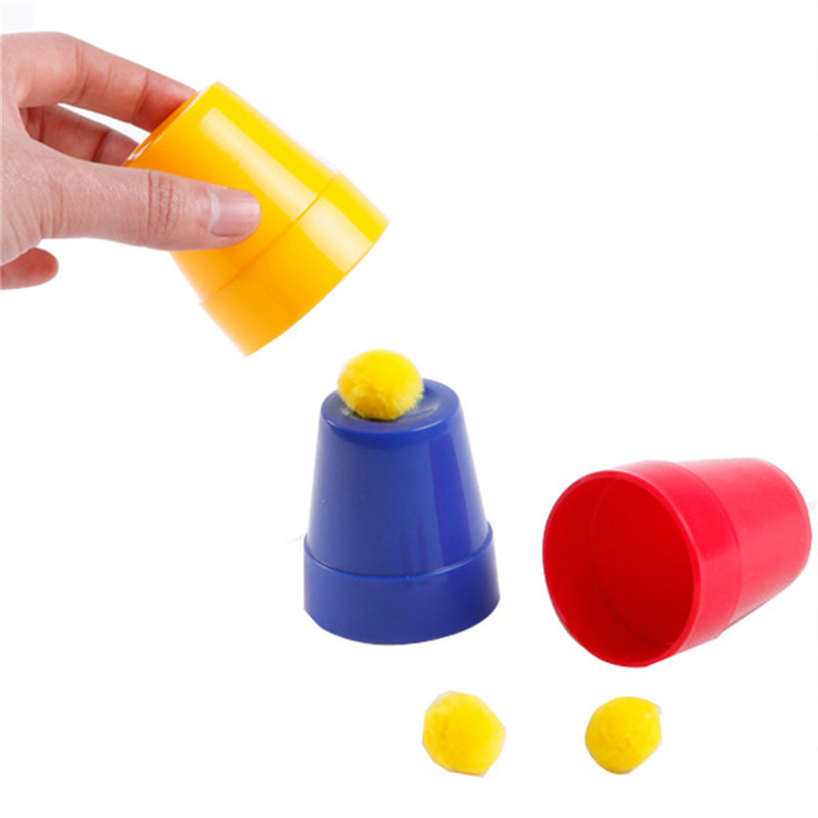 Eco-friendly material cup and ball magic prop trick for promotional sales