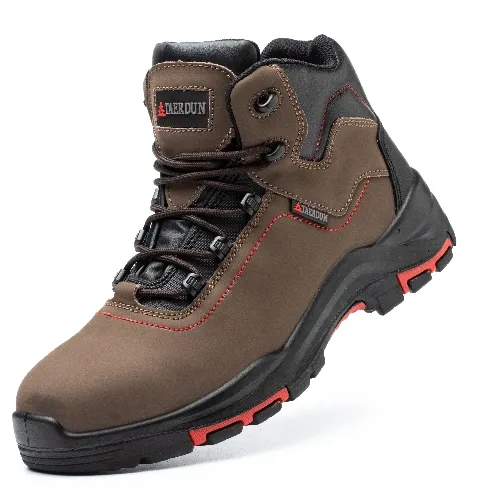 Marca Dinggu, botas de escalada para hombre, zapatos de senderismo impermeables, bolsa de polietileno de tela de algodón, zapatos de bosque, zapatos de seguridad de tierra de madera