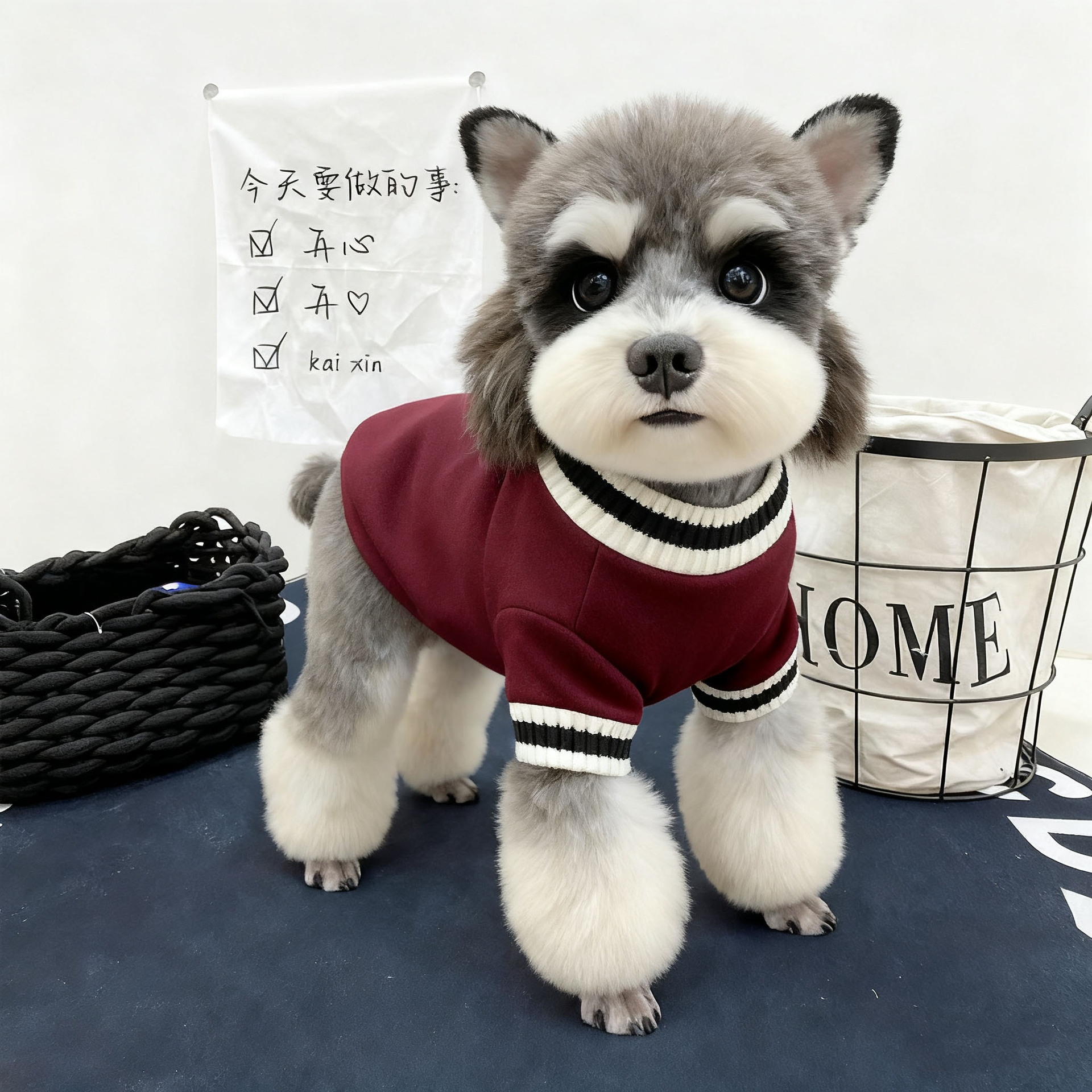 Pull preppy bordeaux