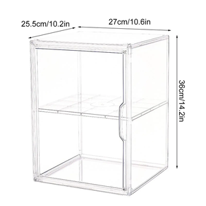 Vitrina a prueba de polvo, caja ciega, transparente, montaje, almacenamiento, escaparate, figuritas, Colección, cubo acrílico para muñecas de juguete apilables - Product Image 3