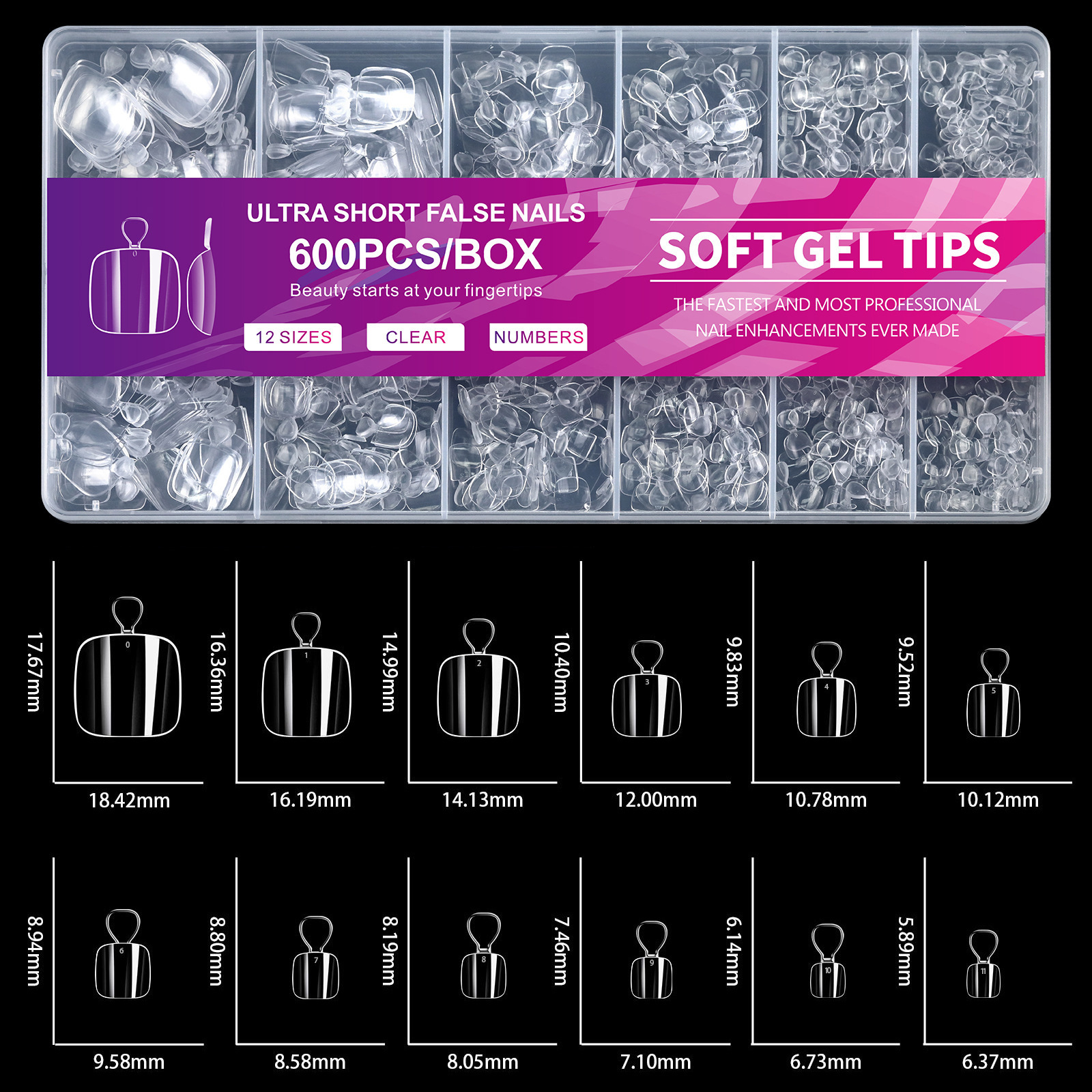 600 pieces of foot nails 04 PMMA12size
