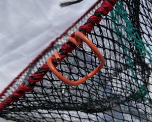 Foldable Fishing <strong>Net</strong> 1*1cm Large Mesh Crab Cage Spring <strong>Round</strong> Telescopic 6 Strands with Knotted <strong>Net</strong> - Product Image 4