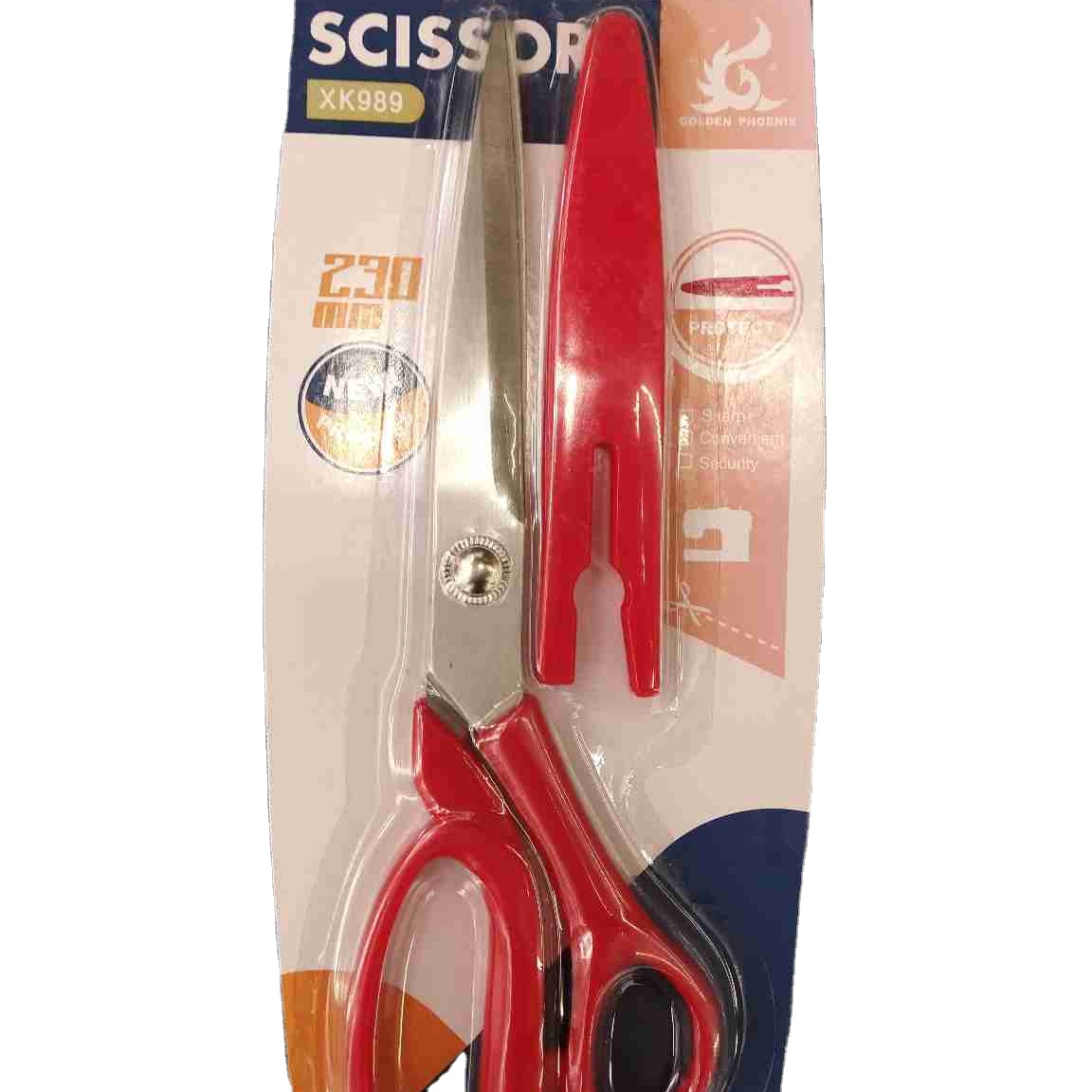 9 inch tailor scissors clothing stainless steel scissors mix colors packing Tesouras de alfaiate 2.0MM thinkess