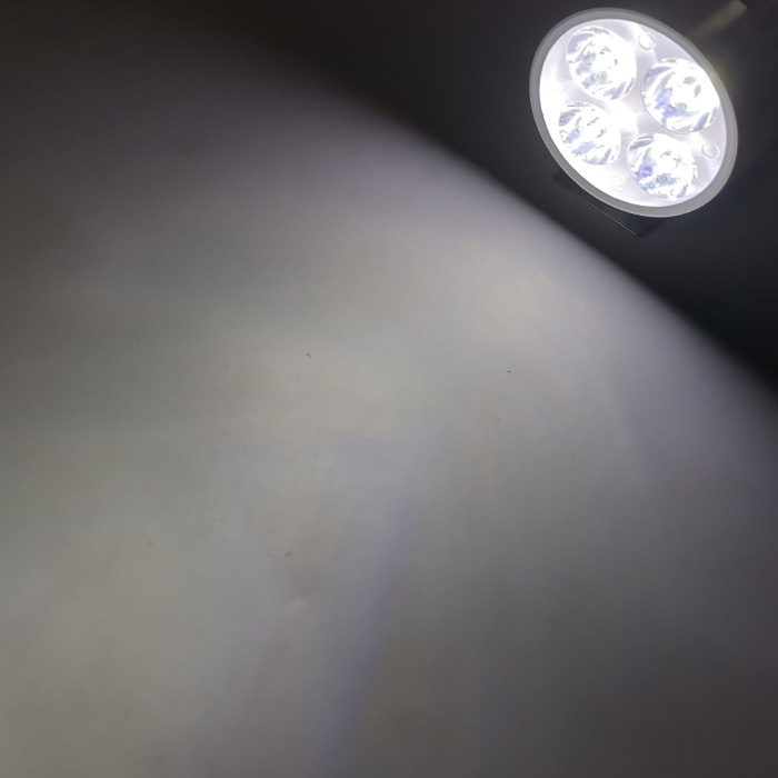 lumière blanche + boîtier argenté