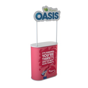 New Model Customized Design Trade Show Banner Stand POR Aluminum Pop-up Advertising Promotion <strong>Counter</strong> With PVC Panel <strong>Table</strong> <strong>Promo</strong> - Product Image 3