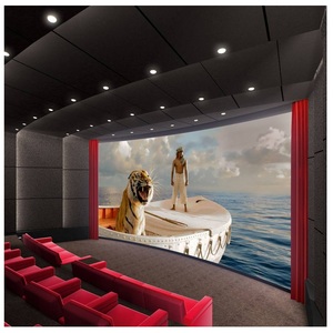 Customized <strong>Curved</strong> Wall Mount <strong>Fixed</strong> <strong>Frame</strong> Projection <strong>Screen</strong> for Simulation - Product Image 3