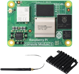 Aismartlink für Waves hare CM5 Pi Compute Module 5, kommt mit einem offiziellen Raspberry Pi CM5108000, einem Antennen kit und einem HEATSINK - Product Image 1