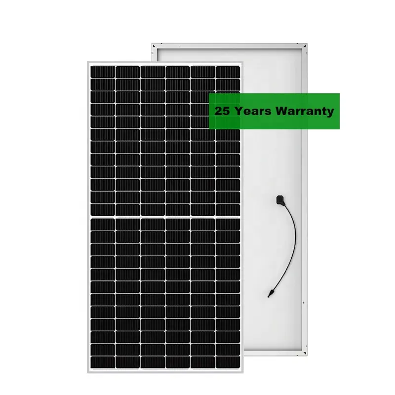 Alta eficiência preço por wat 450W 550W 600W silício monocristalino painel solar estrutura preço para uso doméstico