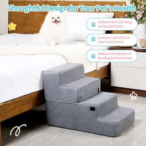 Yatak kanepe için Pet merdiven kanepe sandalye küçük orta köpekler kediler için Pet adımlar kaymaz alt büyük adım - Product Image 5