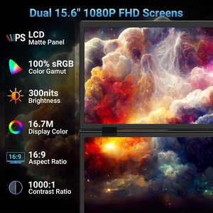 15.6 Inch 1080P 1920*1200 Độ Phân Giải 60 Hz Ba Kép Di Động Gấp Máy Tính Xách Tay Màn Hình Màn Hình Extender Cho <span class=keywords><strong>HP</strong></span> - Product Image 6