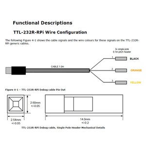 Ersatz USB zu UART 3.3V TTL Logic Level Raspberry Pi-kompatible Flug leitungen USB zu 5V TTL-Kabel für UART Download-Kabel - Product Image 4