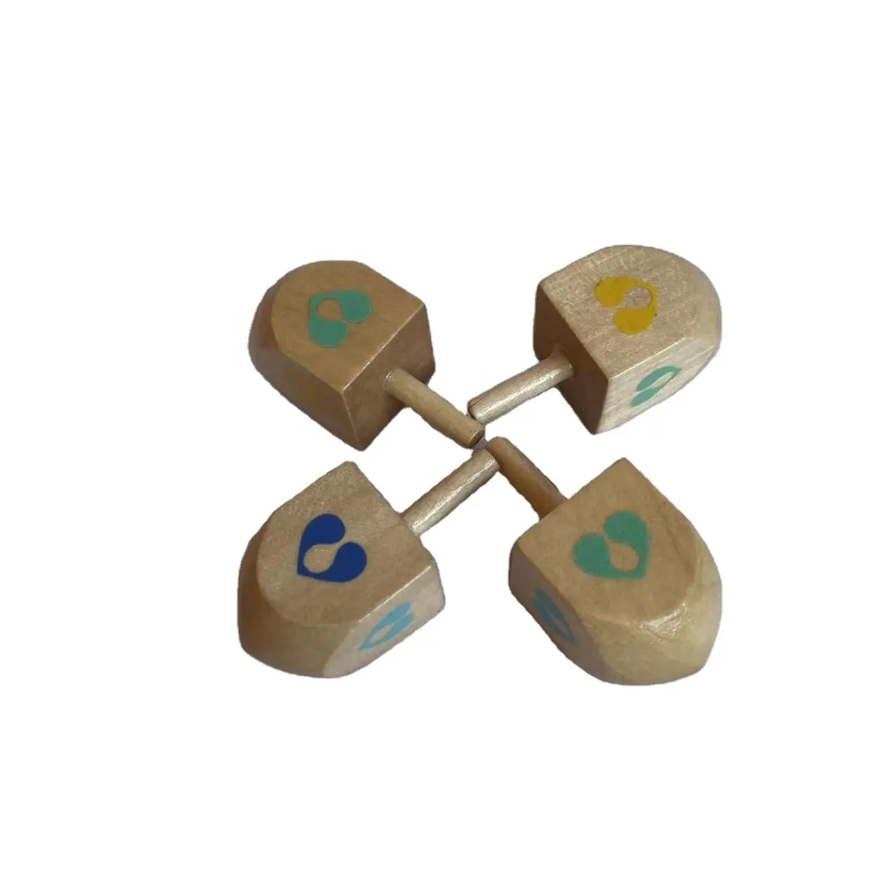 Clásico personalizado niños juguete de madera Spinning Top de los niños de juguete de madera mini spinning top