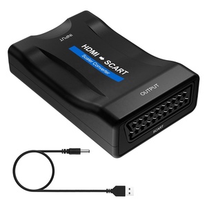 Adaptador convertidor HDMI a SCART, convierte la señal digital de video y audio HDMI 1080P a señal analógica SCART CVBS - Product Image 1