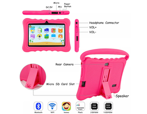 Latest Android 7 Inch Kids Education Tablet <strong>Pc</strong> <strong>Big</strong> Battery Tablette Rugged <strong>case</strong> with Handle Kids Software Preinstallation - Product Image 6