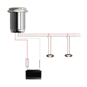 12-24V RV Metal 19MM Flush Mount Touch Sensor Stepless <strong>Dimmer</strong> Switch Button <strong>Control</strong> with Memory Function LED Strip Rope Light - Product Image 4