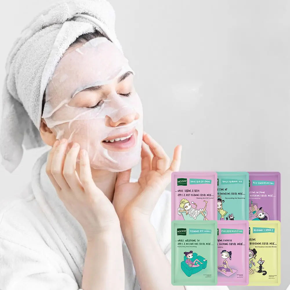 Oem/ODM 6 loại cô gái cuộc sống loạt mặt nạ tấm chăm sóc da dưỡng ẩm làm trắng giữ ẩm chống lão hóa Hàn Quốc mặt nạ trên khuôn mặt