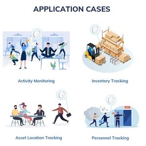 Dispositivo de seguimiento IoT programable BLE 5,0 iBeacon Eddystone Bluetooth pegatina Etiqueta de baliza con botón - Product Image 3