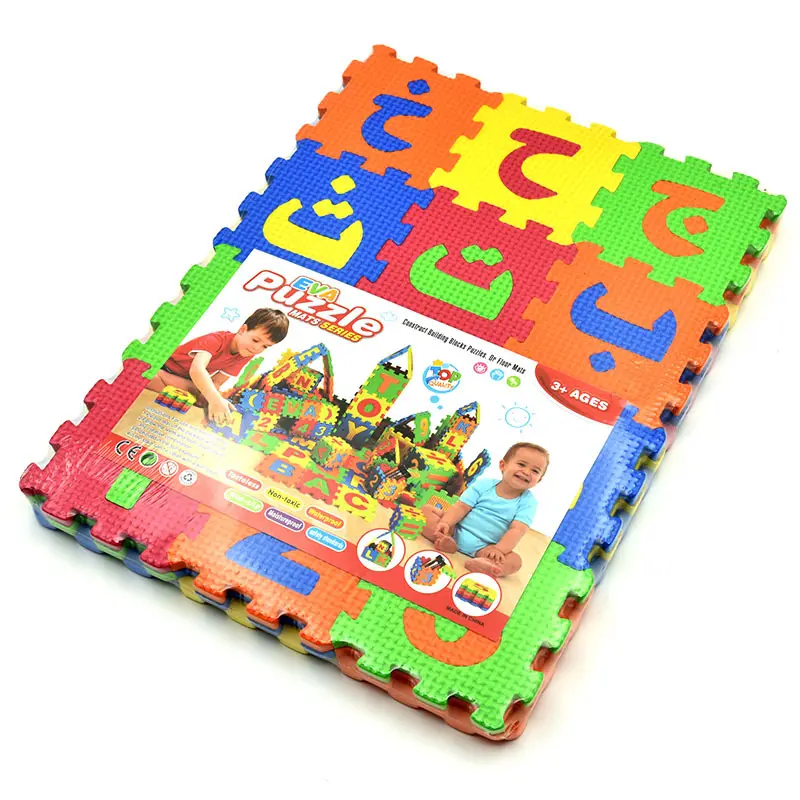Venta al por mayor 36 unids/set alfabeto árabe niños espuma juego Mat colorido EVA alfabeto y números rompecabezas espuma Mat rompecabezas en Stock