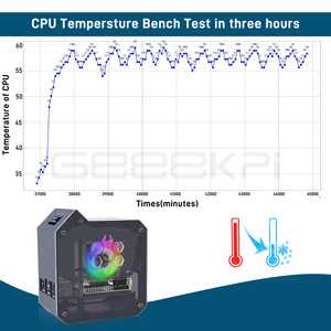 GeeekPi Raspberry Pi 5 ABS Mini Tower Kit completo con refrigeratore torre di ghiaccio 0.96 Display a schermo per lampone Pi5 - Product Image 4