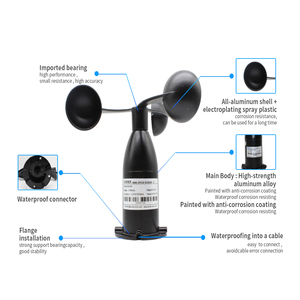 A basso prezzo tre tazze anemometro 0-60 m/s sensore di velocità del vento ambiente segnale di uscita di impulso tipo Arduino compatibile OEM - Product Image 4