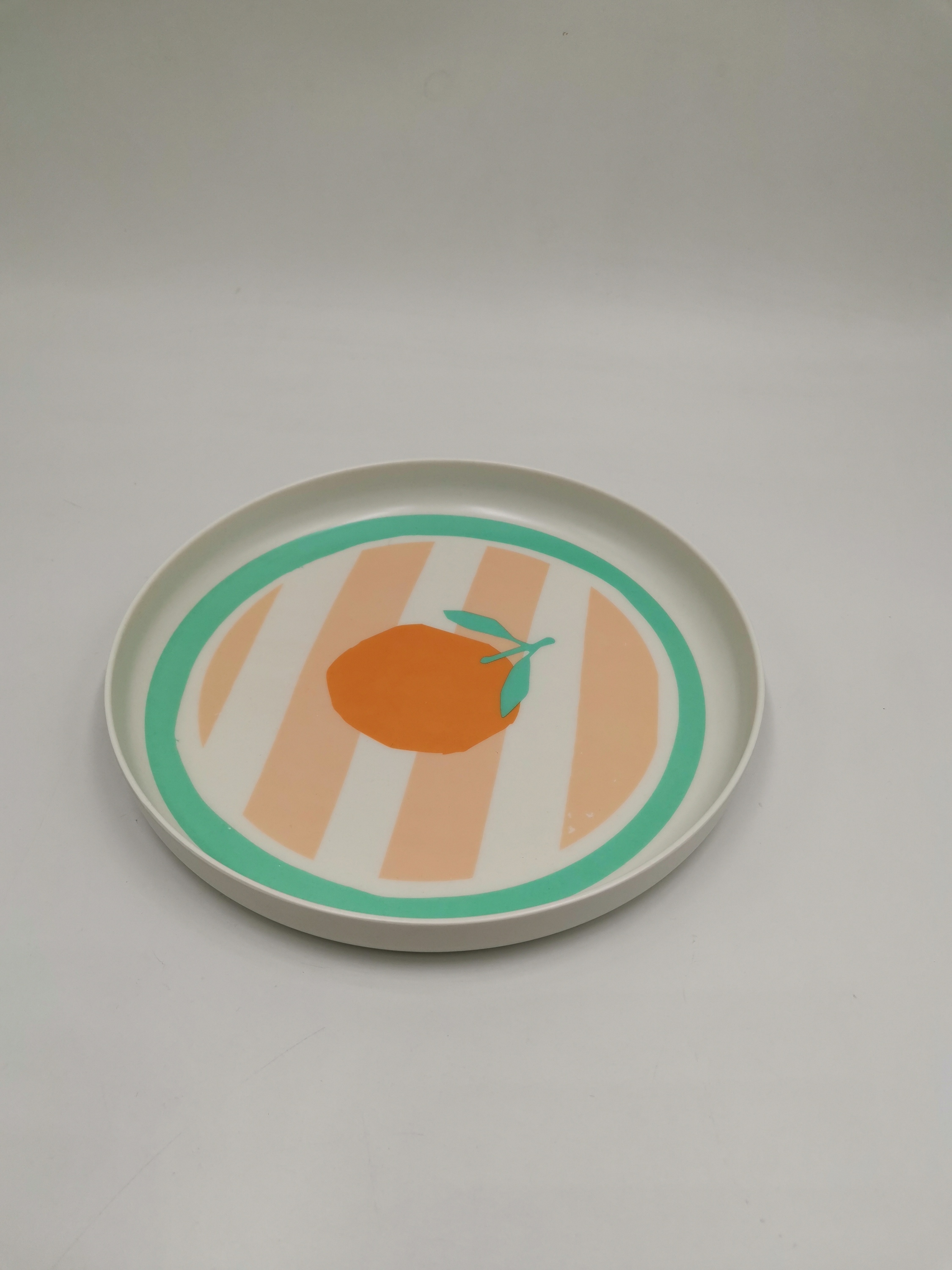 Baby  Bamboo Plat Round Shape Modern Children Bamboo Fiber Plate