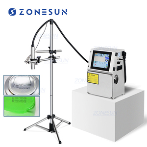 ZONESUN vetro metallo acciaio plastica PVC cartone lotto numero Logo marchio può data codifica stampante a getto d'inchiostro codice digitale macchina da stampa - Product Image 1
