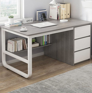 Simple 100/120/140cm <strong>Computer</strong> Desks Large Desktop Study <strong>Table</strong> <strong>With</strong> Drawer and <strong>Shelf</strong> Office Desks <strong>Wood</strong> <strong>Computer</strong> <strong>Table</strong> - Product Image 2
