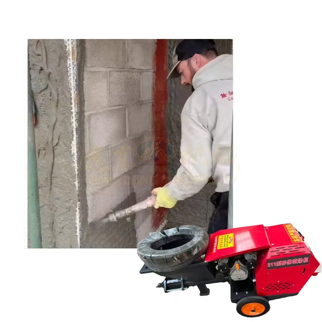 Argamassa Spray 311 Modelo Diesel Electric Cimento Pintura Pulverizador Máquina Para Wall Putty