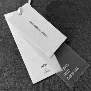 Swing <strong>Tag</strong> With Free <strong>Loop</strong> Pins Wholesale <strong>Custom</strong> Clothing Garment Clear PVC Matt <strong>Tag</strong> Paper Label <strong>Hang</strong> <strong>Tag</strong> - Product Image 2