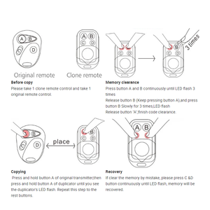 Wireless Rf 433 mhz codice copia telecomando porta Garage duplicatore porta chiave 433 mhz telecomando aperto - Product Image 5