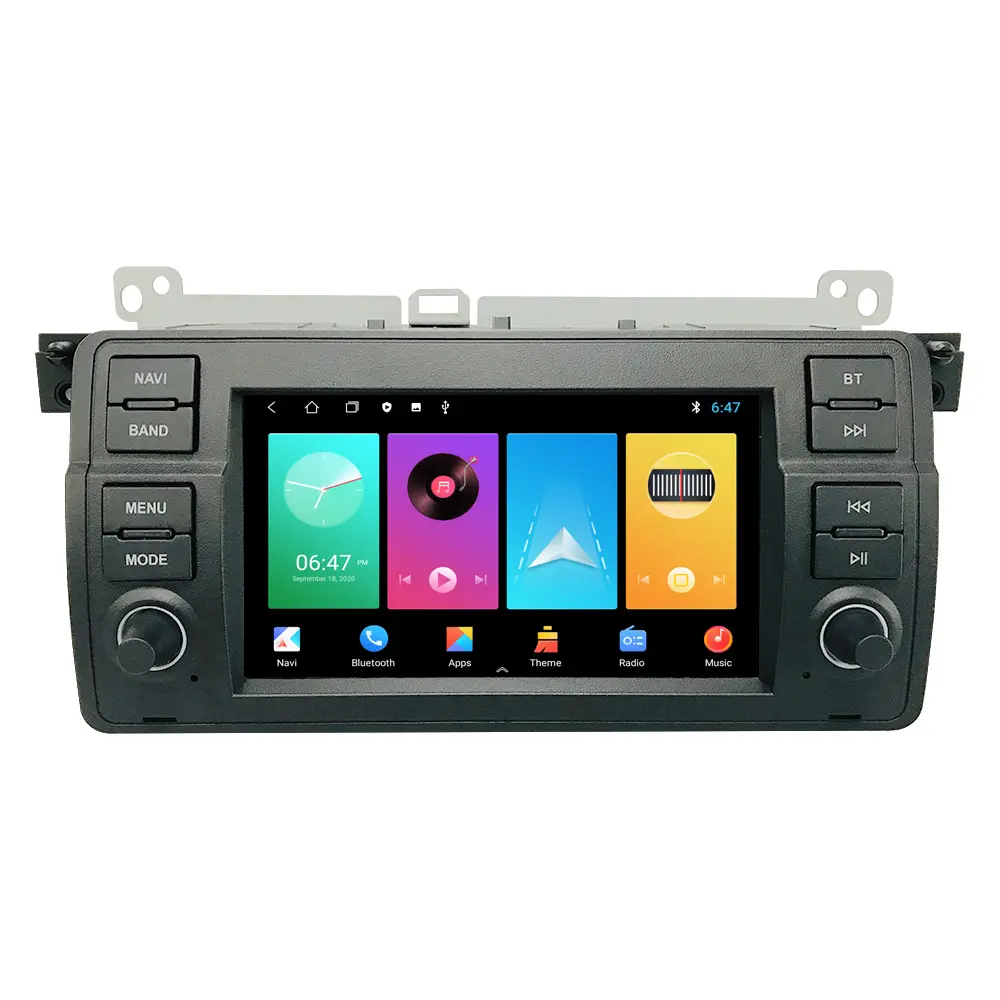 Autoradio 7 pouces 2 + 32g 4 + 64g 2 Din Android 11 Autoradio pour Bmw E46 voiture multimédia Navigation GPS WIFI Radio stéréo