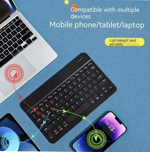 Mini teclado para tableta, teclado español recargable y ratón para teléfono móvil, portátil, Teclado retroiluminado inalámbrico - Product Image 4