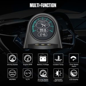 AUTOOL X70 OBD HUD-Messgerät Motor drehzahl/Motor temperatur/Batteries pannung Drehzahl alarm Multifunktion messgerät Fehler code löschen - Product Image 3