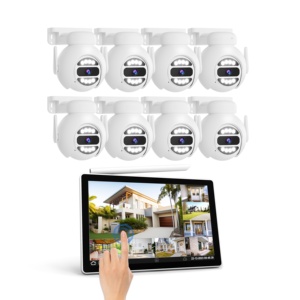 4-kanaals draadloze NVR-kit met WIFI High-definition 5MP 10,1-inch touchscreen beveiligingsbewakingssysteem - Product Image 5