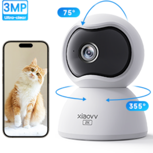 Q2 telecamera di sicurezza domestica 360 gradi PTZ connettività Wifi per interni controllo di visione notturna della scheda di memoria sensore CMOS - Product Image 2